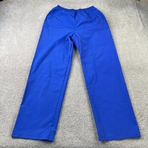 Vintage Columbia Rain‎ Pants Mens Medium Blue Waterproof PVC Pull On Outdoors